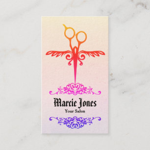 Haarstyllische Haarstyllenschere Vintager Stamm Visitenkarte