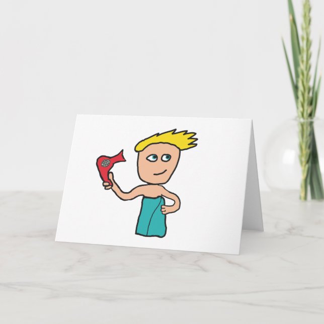 Haartrocknen Karte (Vorderseite)