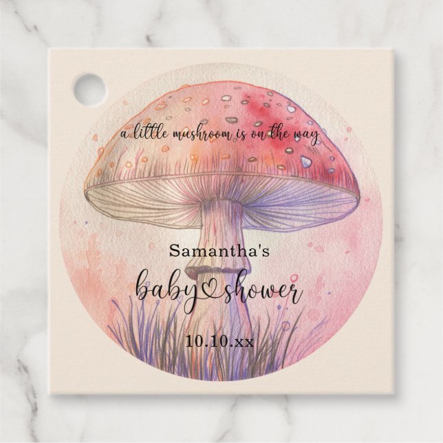 Haartrockner-Babydusche Geschenkanhänger (Vorderseite)