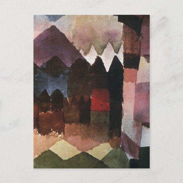 Haartrockner im Garten des Marc von Paul Klee (191 Postkarte (Vorderseite)