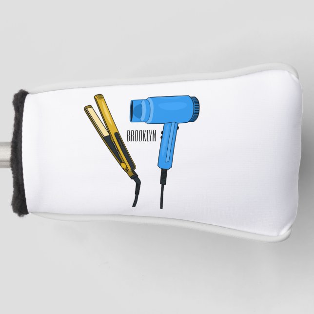 Haartrockner und Haarstreuer Golf Headcover (Vorderseite)
