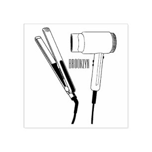 Haartrockner und Haarstreuer Gummistempel