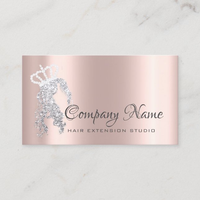 Haarverlängerung Rose Silver Crown Park Salon Terminkarte (Vorderseite)