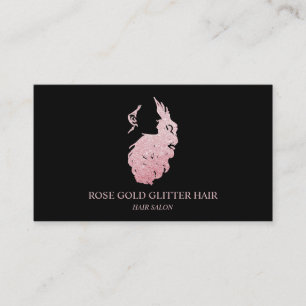 Haarverlängerung Roségold Visitenkarte