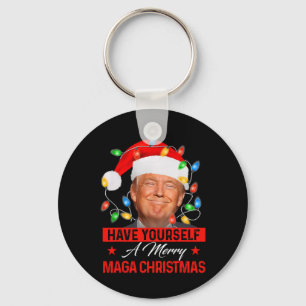 Hab dir ein fröhliches Mega-Weihnachten Santa Lust Schlüsselanhänger