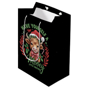 Hab ein muhiges kleines Weihnachten Highland-Kuh Mittlere Geschenktüte