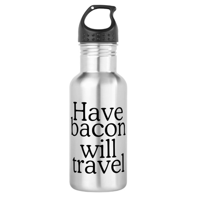 Habacon Will Travel Edelstahlflasche (Vorderseite)