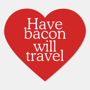 Habacon Will Travel Herz-Aufkleber
