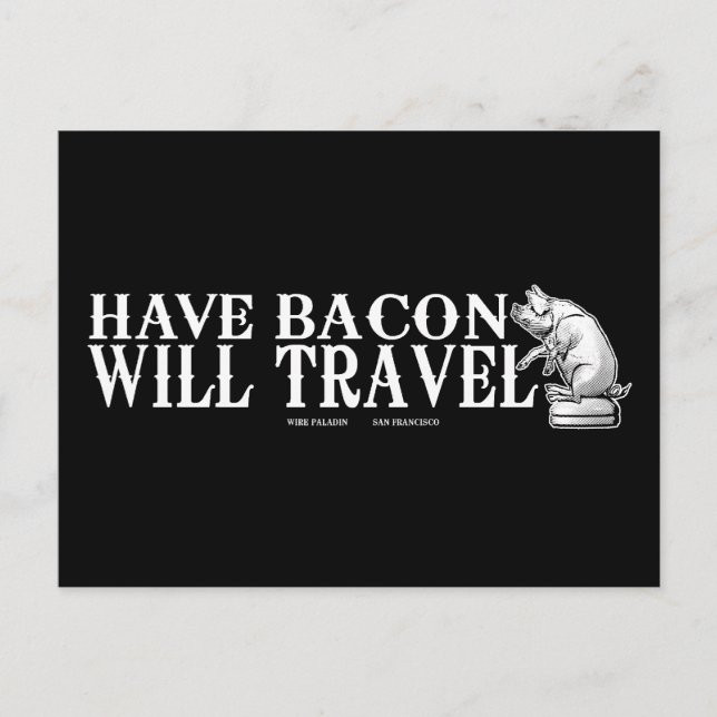 Habacon Will Travel Postkarte (Vorderseite)