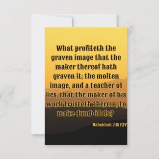 Habakkuk 2:18 Bibelverse Pic Grußkarte Karte