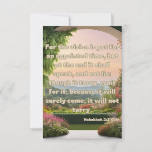 Habakkuk 2:3 KJV Bible Verse Pic Greeting Card Karte