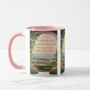 Habakkuk 2:3 KJV Bible Verse Pic Two-Tone Tasse