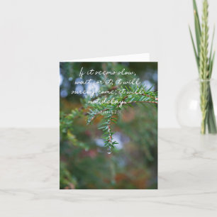 Habakkuk 2:3 Raindrop Get Well Card Ankündigung