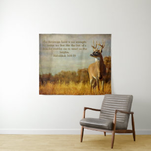 Habakkuk 3:18 Inspiration Wandteppich