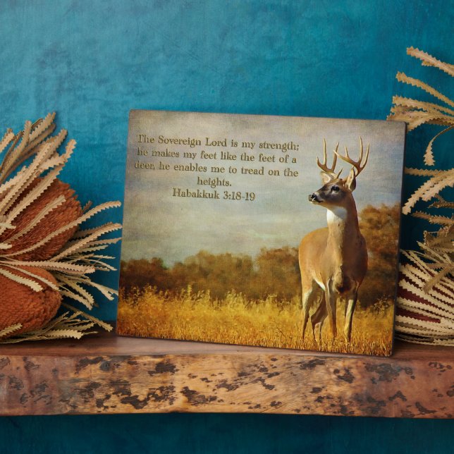 Habakkuk 3:18 Inspirational Fotoplatte (Seite)