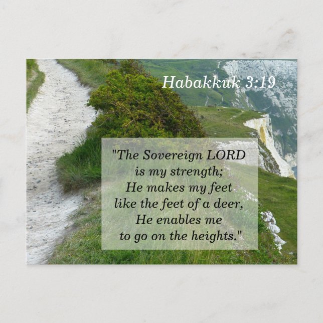 Habakkuk 3 19 Scripture Memory Card Postkarte (Vorderseite)