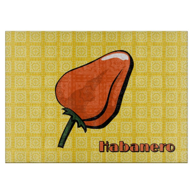 Habanero Chili Pepper Cutting Board Schneidebrett (Vorderseite)