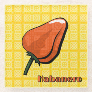 Habanero Chili Pepper Glass Untersetzer