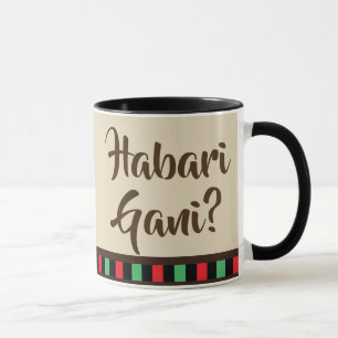 Habari Gani - Kwanzaa-Einzelteile Tasse