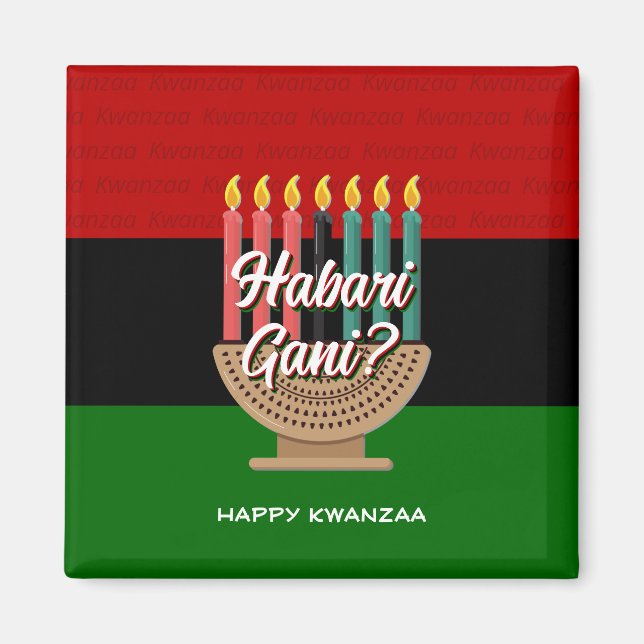 HABARI GANI Kwanzaa Magnet (Vorne)