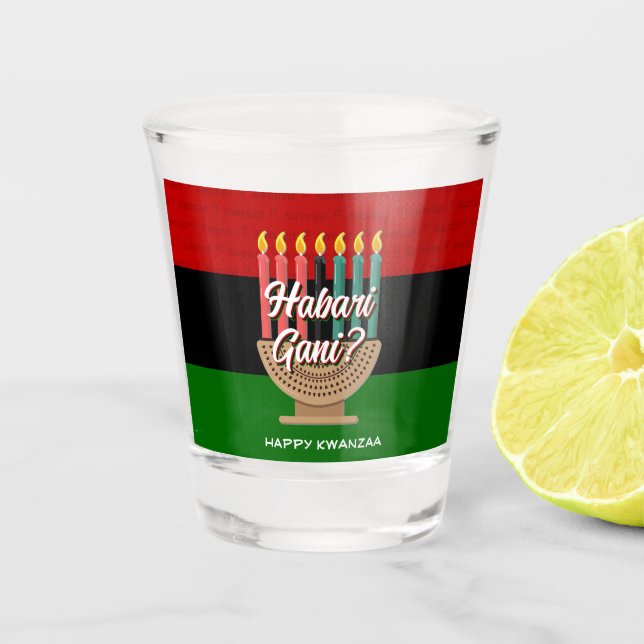 HABARI GANI Kwanzaa Schnapsglas (Vorderseite)