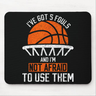 Habe 5 Fouls und habe keine Angst davor, Baseball Mousepad