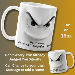 Habe dich beurteilt, Namen hinzufügen Nachricht, E Kaffeetasse