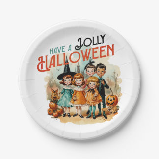 Habe ein fröhliches Halloween Pappteller