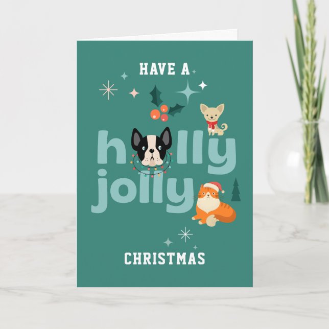 Habe ein heiliges Jolly Weihnachten Karte (Vorderseite)