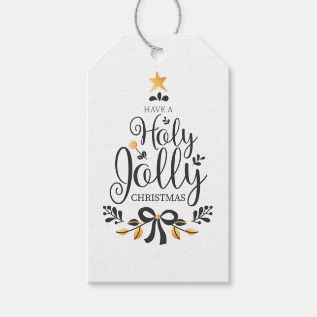 Habe ein Holly Jolly Weihnachten Geschenkanhänger (Vorderseite)