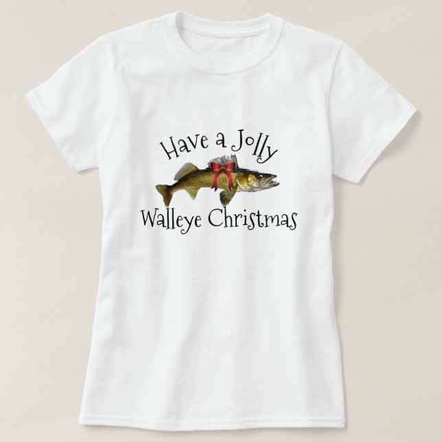 "Habe ein Jolly Walleye Weihnachten!" T-Shirt (Design vorne)