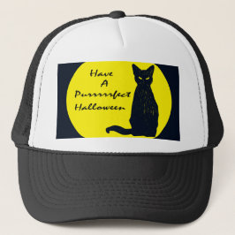 Habe ein PURRfect Halloween! Truckerkappe