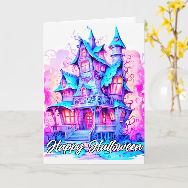 Habe ein supergeiles Halloween Karte (Gelbe Blume)