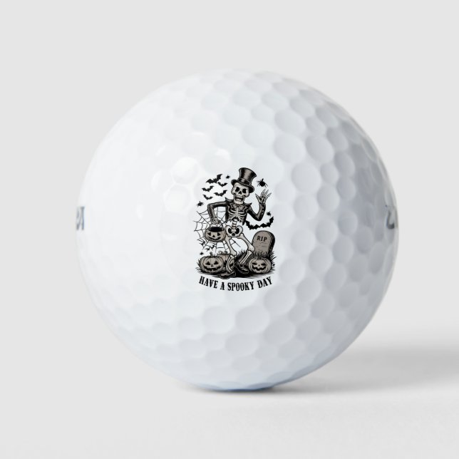 Habe ein tolles Halloween-Skelett Golfball (Vorderseite)