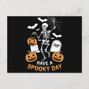 Habe ein unheilvolles Halloween-Hexengeschenk-Skel Postkarte