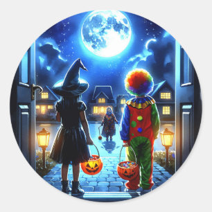 Habe ein unheimliches Halloween Runder Aufkleber