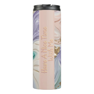 "Habe eine schöne Zeit mit mir" Marmor Tumbler Thermosbecher