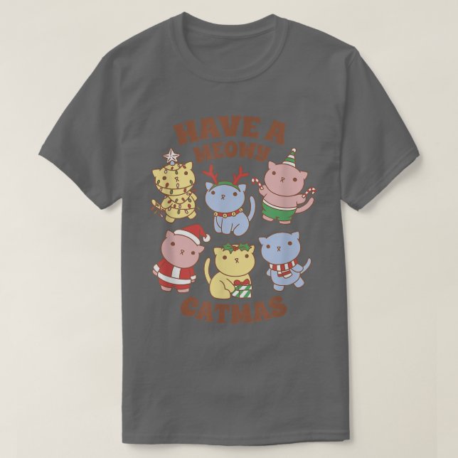 Habe einen mageren WeihnachtskatzenWeihnachtskatze T-Shirt (Design vorne)