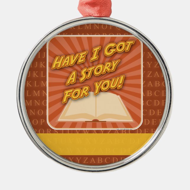 Habe ich dir eine Geschichte Got? Silbernes Ornament (Vorne)