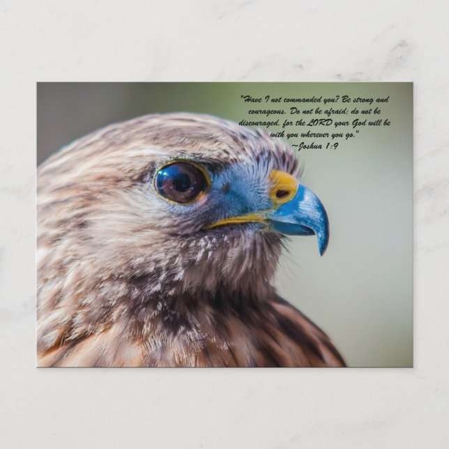 "Habe ich dir nicht geboten? Seien Sie stark und m Postkarte (Vorderseite)