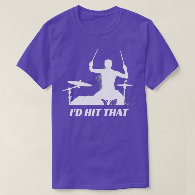 Habe ich getroffen, dass ich das Drums Drummer Dru T-Shirt (Design vorne)