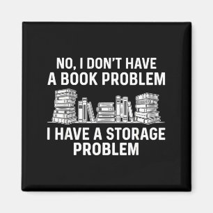 Habe kein Buchproblem lustiges Lesen Buchwurm Magnet