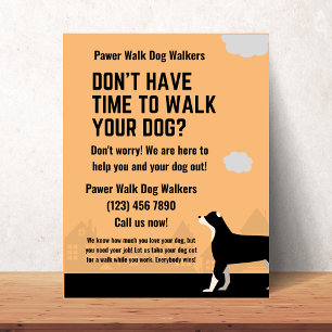 Habe keine Zeit, um deinen Hund zu Fuß zu erreiche Flyer