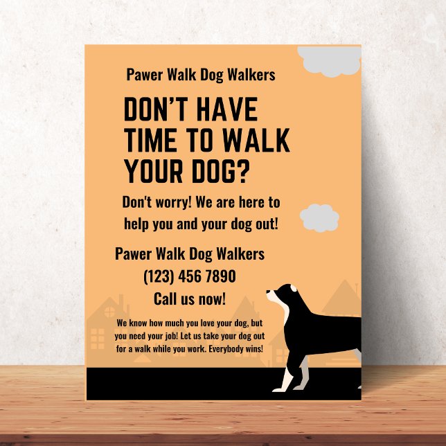 Habe keine Zeit, um deinen Hund zu Fuß zu erreiche Flyer (Don't Have Time To Walk Your Dog Walker Flyer
)