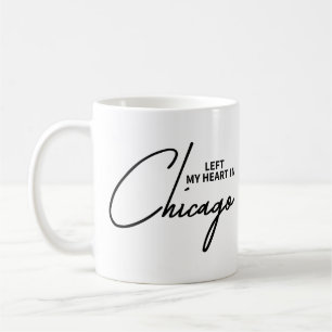 Habe mein Herz in Chicago zurückgelassen Illinois Kaffeetasse
