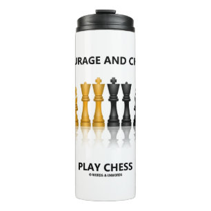 Habe Mut Und Charakter Schach Spielen Geek Rat Thermosbecher