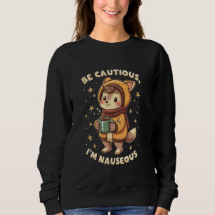 HABE VORSICHTIG, ICH BIN Niedlicher Cartoon Sweatshirt