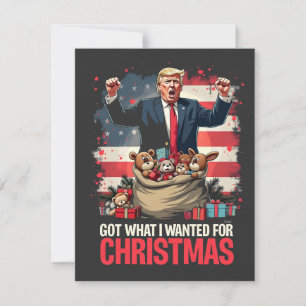 Habe, was ich zu Weihnachten wollte Trump Santa Einladung