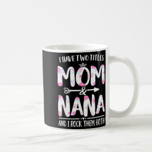 Habe zwei Titel Mama und Oma Shirt floral lustig Kaffeetasse