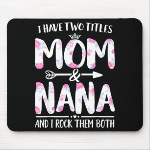 Habe zwei Titel Mama und Oma-Shirt floral lustig Mousepad